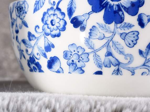 Cuenco de porcelana decorada Blu Porcelain