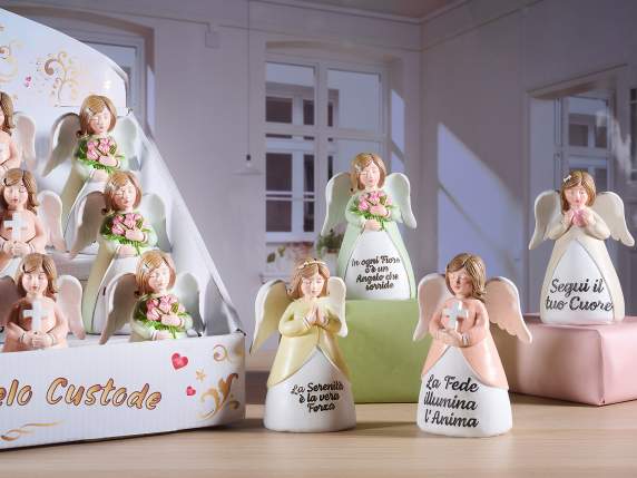 Resin angel with engraved message