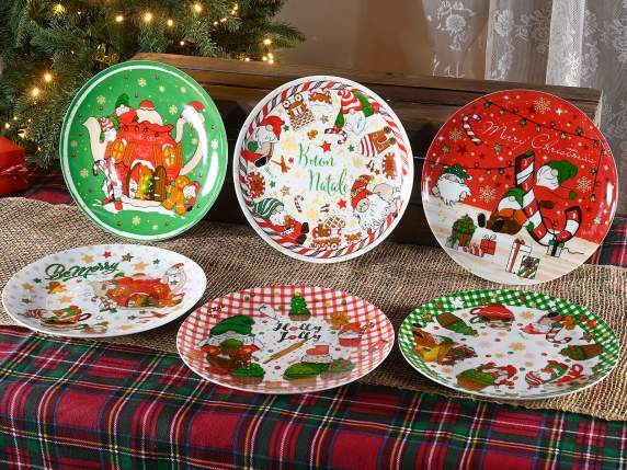 Porcelain plate with Gnometti decorations