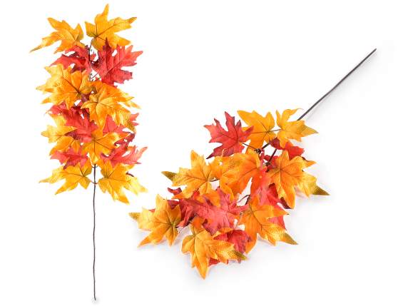 Artificial autumn leaves branch