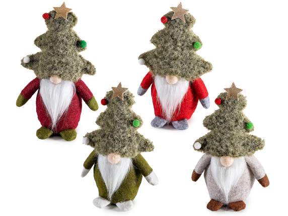 Santa Claus in cloth with tree hat to place on a table