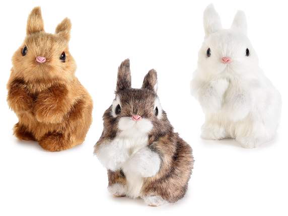 Decorative bunny in faux fur