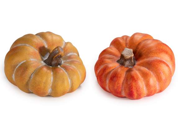 Decorative terracotta pumpkin to stand
