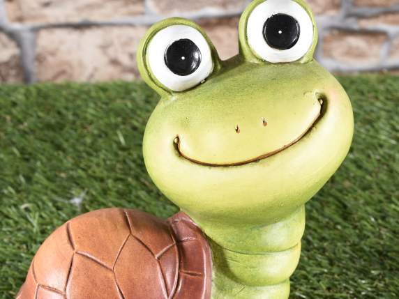Decorative terracotta turtle to stand