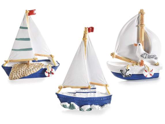 Resin boat with double-sided tape in single blister