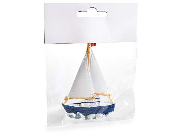 Resin boat with double-sided tape in single blister