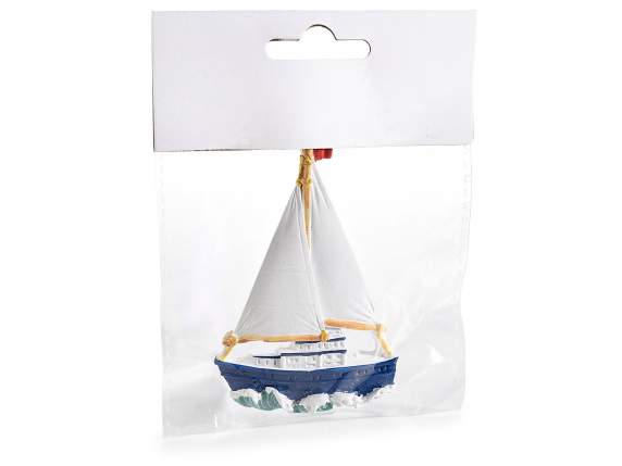 Resin boat with double-sided adhesive in single blister