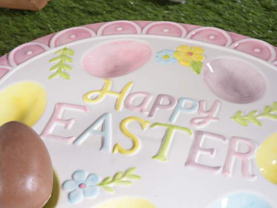 7-compartment ceramic egg holder food dish