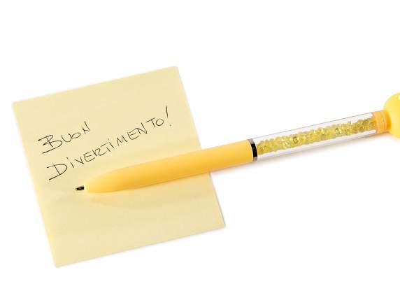 Silicone Rabbit Ballpoint Pen with Rhinestones