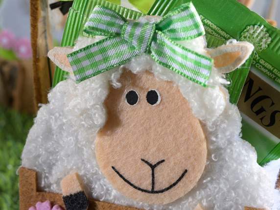 Colorful cloth bag with sheep