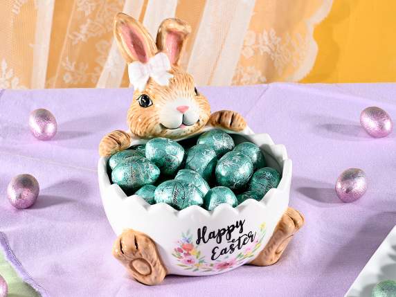Colorful Ceramic Rabbit Egg Container