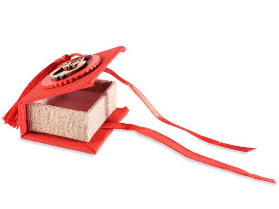 Graduation Book Box with Wooden Owl and Tassel