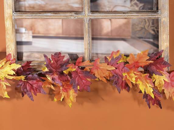 Artificial Autumn Leaf Garland Festoon