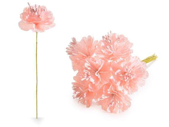Artificial flower in peach-colored fabric