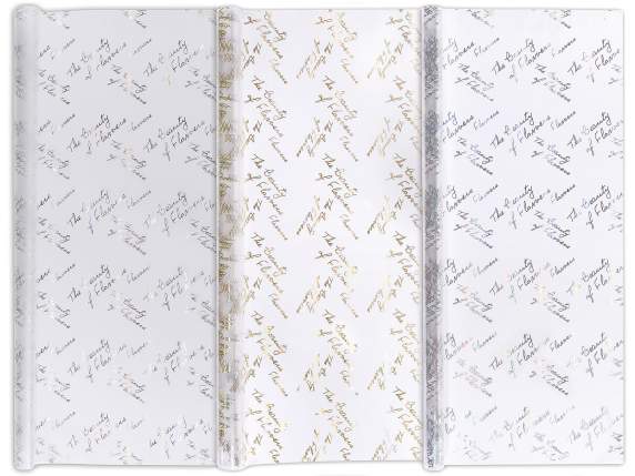 Pack of 60 BOPP 50 micron food sheets with writing