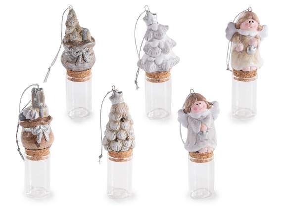 25ml food glass test tube with Christmas decoration