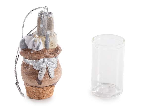25ml food glass test tube with Christmas decoration