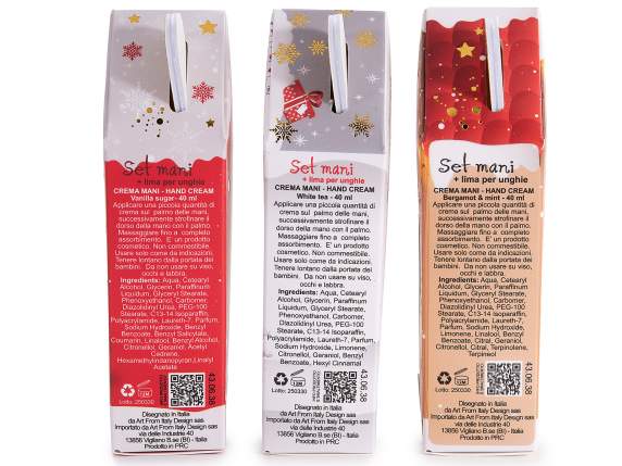 Christmas gift pack with 40 ml hand cream and file
