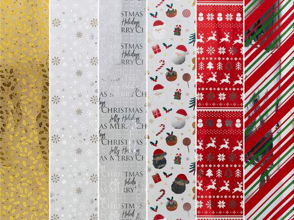 Pack of 60 sheets of printed glossy BOPP gift wrapping paper
