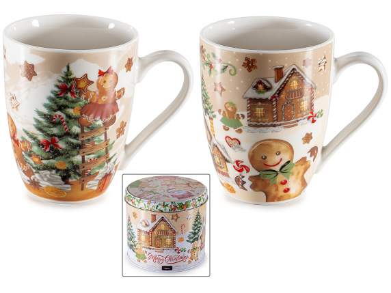 300 ml porcelain mug in metal gift box