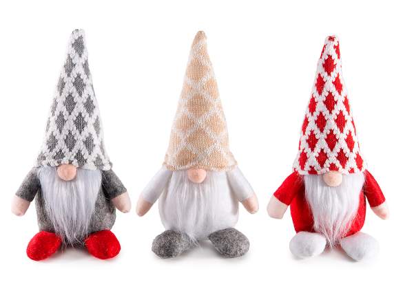 Cloth gnome with hat to place