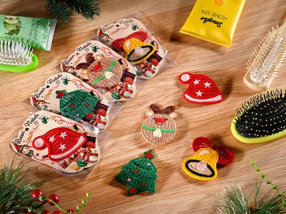 Christmas knitted hair clip
