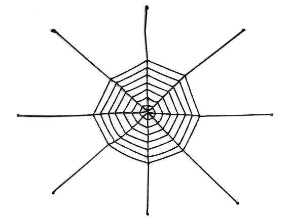 Halloween spider web in soft eco fur