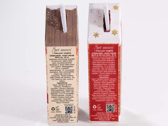 Christmas gift set with 40 ml hand cream and file