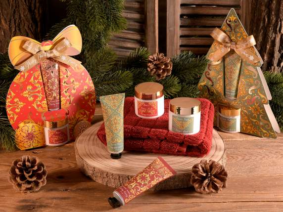 Christmas gift set with hand and foot cream