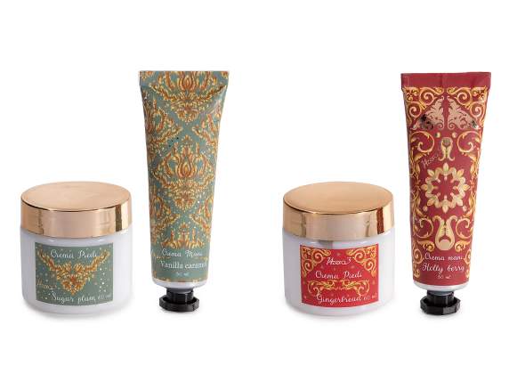 Christmas gift set with hand and foot cream