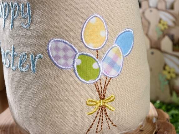 Sweet bag with bunny and Happy Easter embroidery