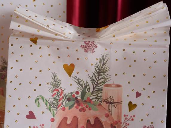 Christmas Delights paper bag with closing sticker