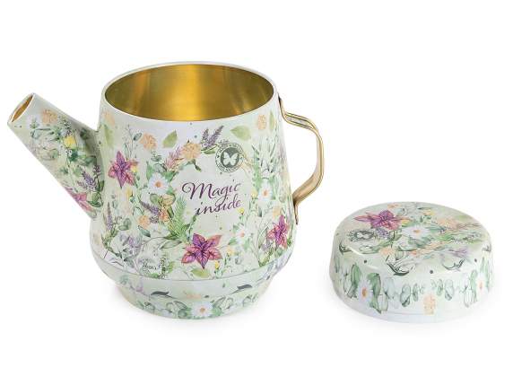 Teapot shaped metal food box
