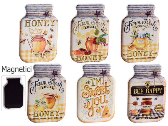 Honey Jar Ceramic Magnet Embossed Decorations