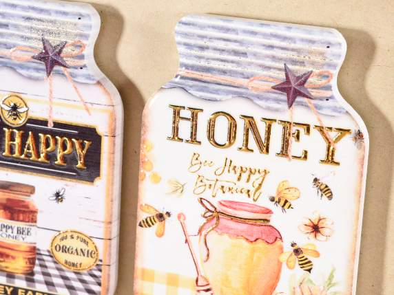 Honey Jar Ceramic Magnet Embossed Decorations