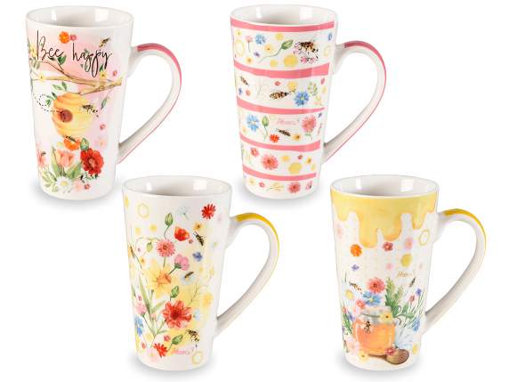 500 ml porcelain mug with honey print