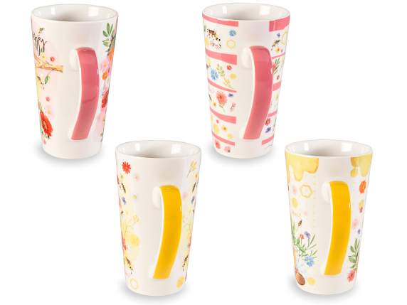500 ml porcelain mug with honey print