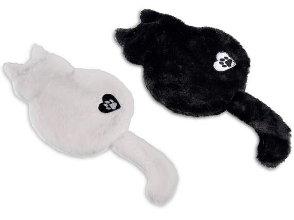 Hot water bottle 500 ml covered in soft eco-fur and tail