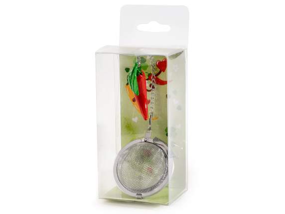 Steel infuser w-resin lucky charm in single box