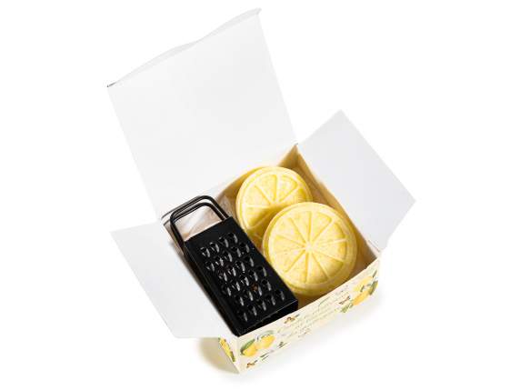 Pack of 2 lemons in scented wax for grating and grating