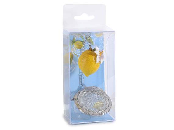 Steel infuser with resin lemon in single box