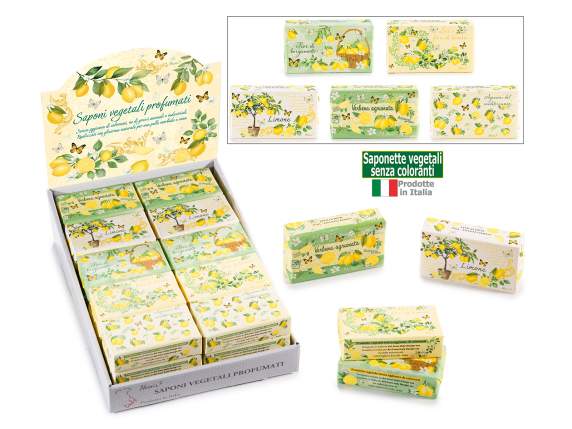 150g vegetable soap without colorants, Lemon print