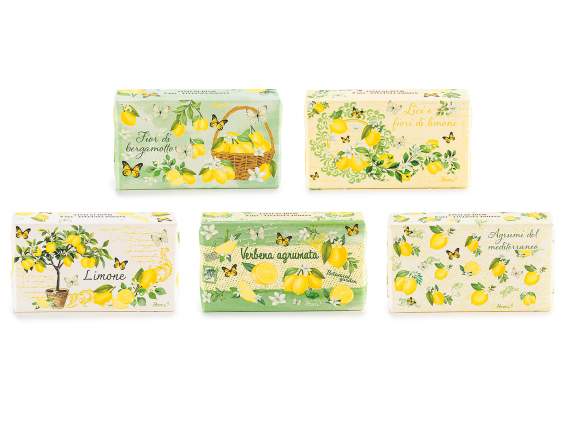 150g vegetable soap without colorants, Lemon print