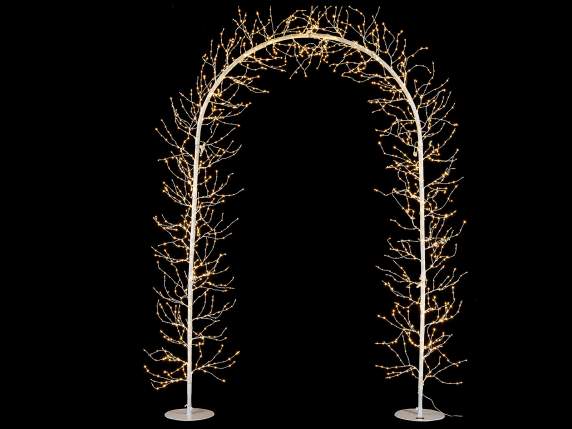 2.30m white arch garland, 2300 warm white LEDs, 405 branches