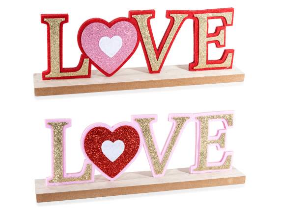 Love writing in colored cloth on a wooden base