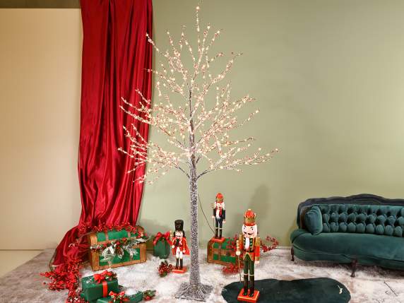 Tree 1.80m 380 LED, 95 branches with glass crystals