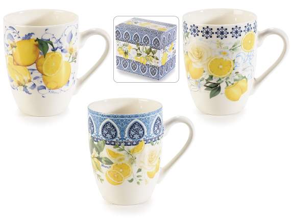 Ceramic mug Citrus fruits of the Mediterranean w-box. gift