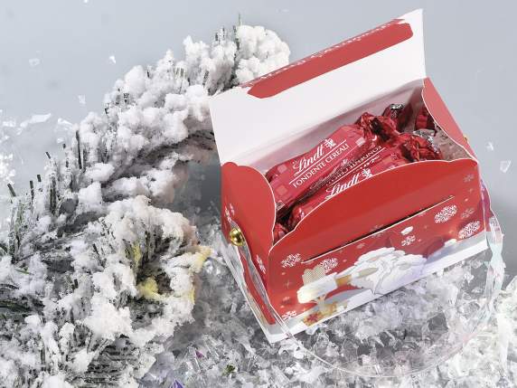 Christmas paper box with rainbow effect handle
