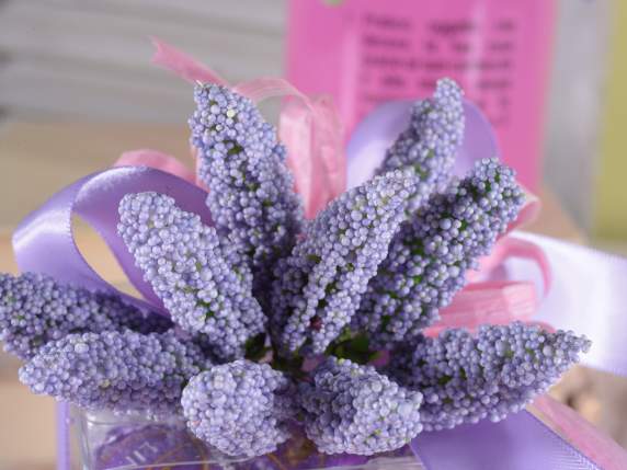 Bouquet of 10 millet flowers with moldable stem