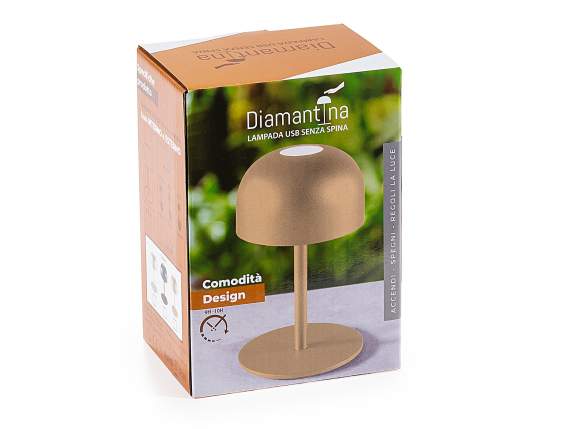 Mini metal LED lamp, long life with USB cable